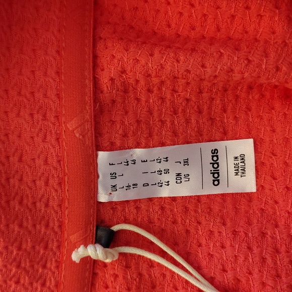 Adidas Women's Ultimate365 Textured Jacket.  Preloved Scarlet Color. Size L - Picture 13 of 13